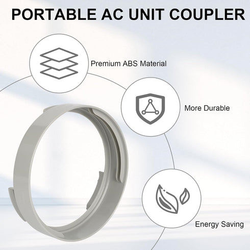 Portable AC Exhaust Hose Coupler 5.9 inch Air Conditioner Unit Vent Tube Connector Portable Air Conditioning Interface Adapter Accessories Parts (...